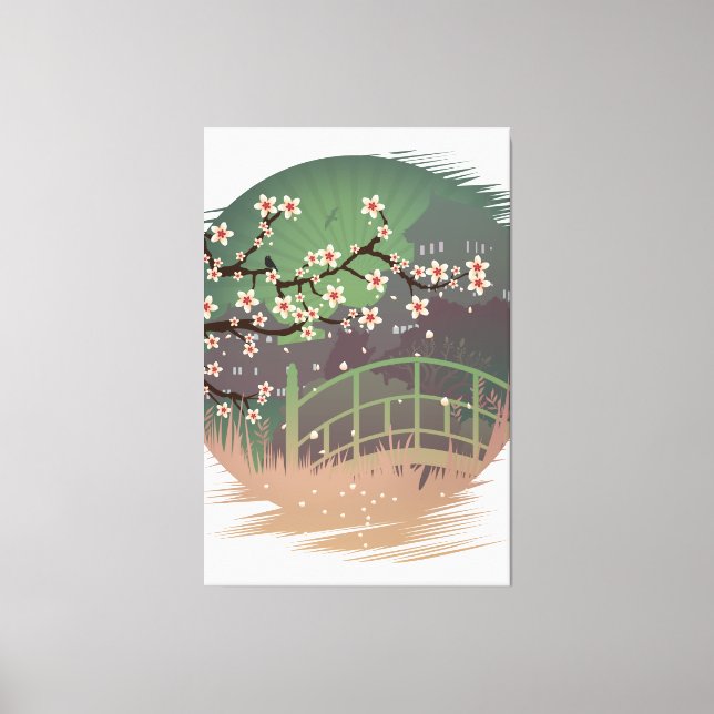 Toile Coucher du soleil sur la fleur (Recto)