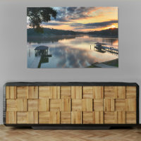 Coucher du soleil sur le paysage du lac Photograph