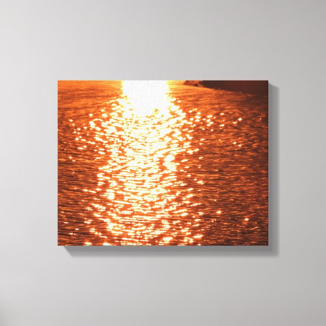 Toile Coucher du soleil sur l'eau (Recto)