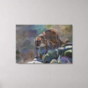 Toile Cougar Mountain Lion Big Cat Peinture 5