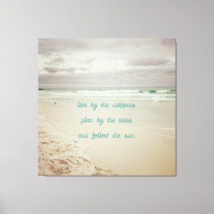 Toile Couleur côtière Plage Vie Sagesse