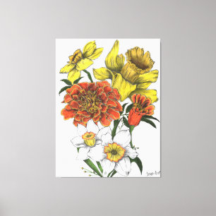 Toile couleur Daffodil, Marigold et Narcisse