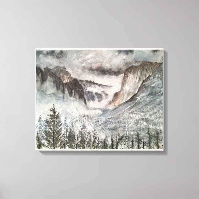 TOILE COULEUR D'EAU YOSEMITE CALIFORNIE (Recto)