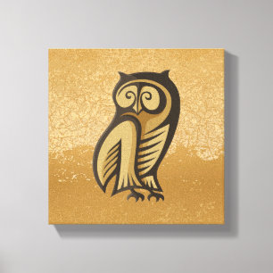 Toile Couleur du symbole du hibou