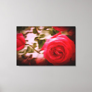 Toile COULEUR EN MOUVEMENT de roses d'arbre sur Impressi