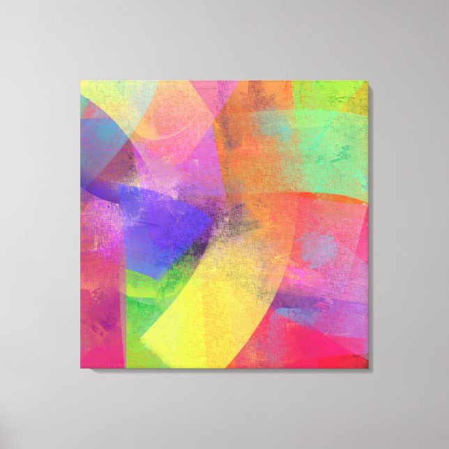 Toile Couleurs arc-en-ciel Abstraites (Recto)