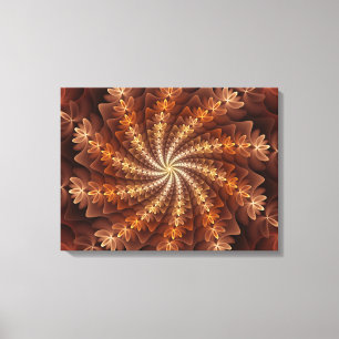 Toile Couleurs chaudes, motif d'art fractal moderne trip