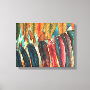 Toile couleurs de feuilles d'automne art moderne stylisé
