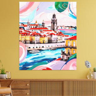Toile Couleurs de Lisbonne