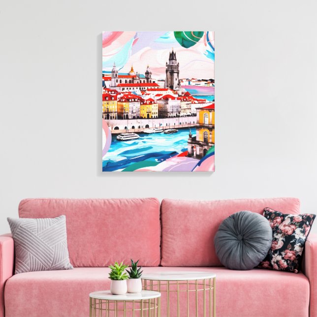 Toile Couleurs de Lisbonne (Insitu(Salon))