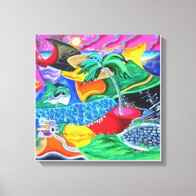 Toile Couleurs de Porto Rico - Caraïbes (Recto)