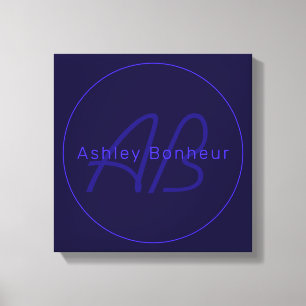 Toile Couleurs violettes profondes modernes   Nom et mon