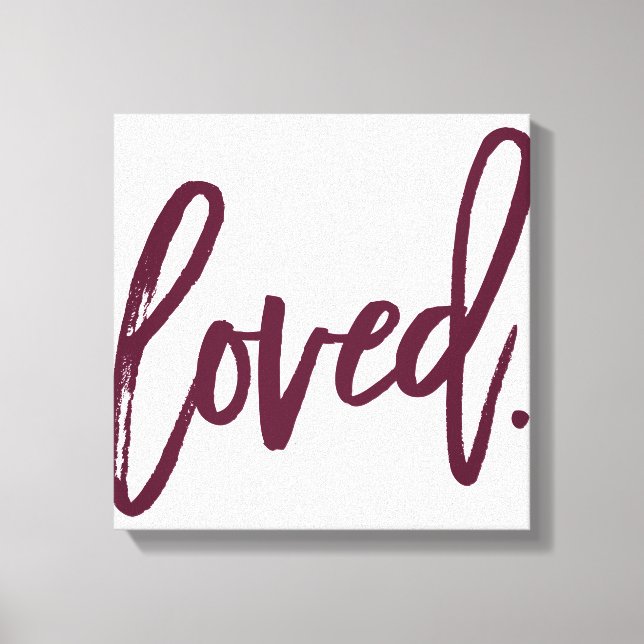 Toile COUP DE COEUR. Typographie moderne de style Bourgo (Recto)