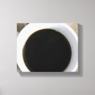 Toile Coupe de café noir dans une Mug blanche sur Crate