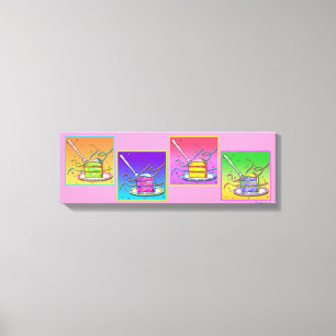 Toile Coupe de CAKE Pop Art (long) Galerie Enveloppé Can