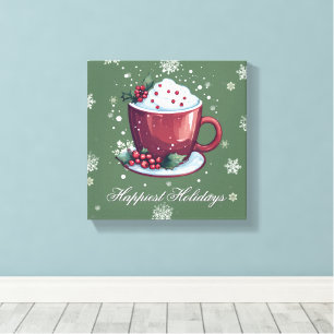 Toile Coupe de Noël des vacances chaudes au chocolat   G