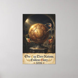 Toile Coupe du Monde 2026 Renaissance Affiche de Footbal