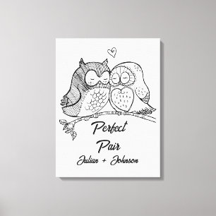 Toile couple assorti personnalisé parfait