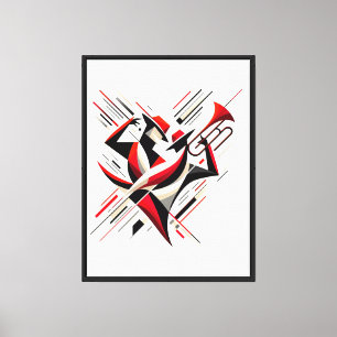 Toile Couple de trombone de jazz abstrait