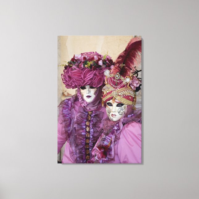 Toile Couple en costume de carnaval, Venise (Recto)