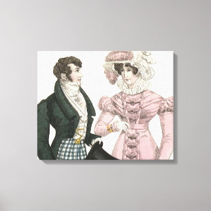 Toile Couple Mariage Antique 1823 Homme Femme Mode