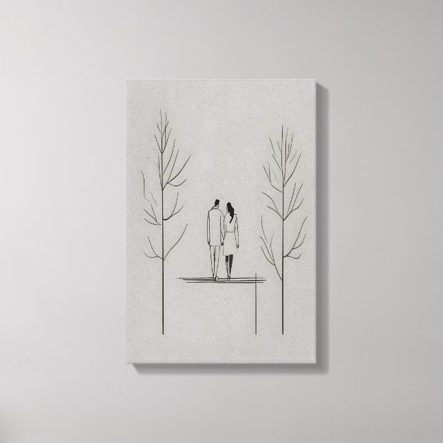 Toile Couple minimaliste Art moderne (Recto)