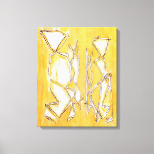 Toile Couple New Home Décor Jaune - Couple Art Abstrait
