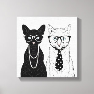 Toile Couples de chat