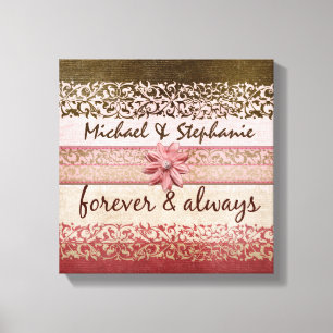 Toile Couples personnalisés ou Mariage avec citation d'a