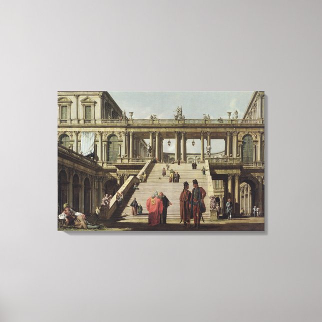 Toile Cour du château, 1762 (Recto)