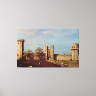 Toile Cour du Château de Warwick Canaletto