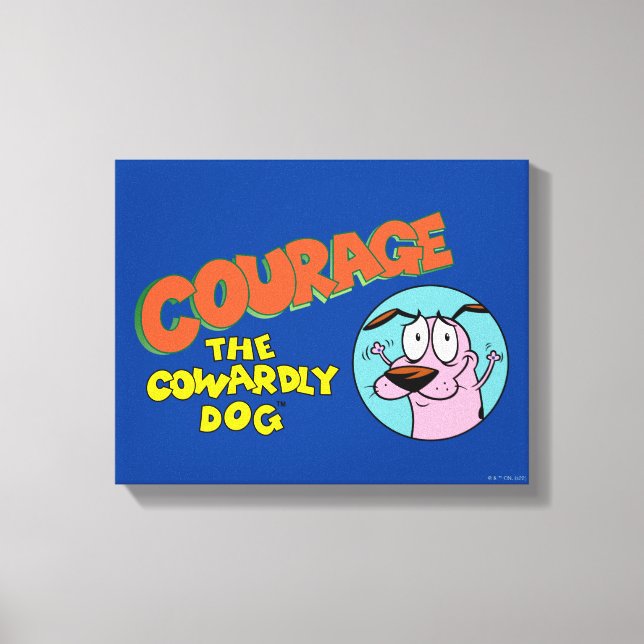 Toile Courage du chien lâché | Afficher le logo (Recto)