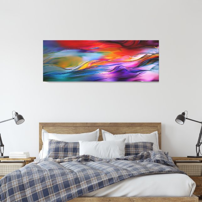 Toile "Courants chromatiques" Abstrait contemporain (Insitu(Chambre))