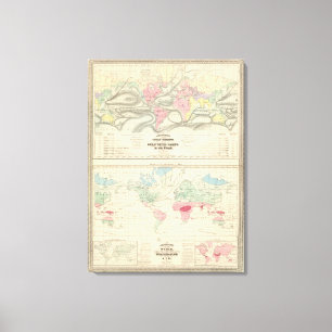 Toile Courants d'océan et les grands bassins fluviaux