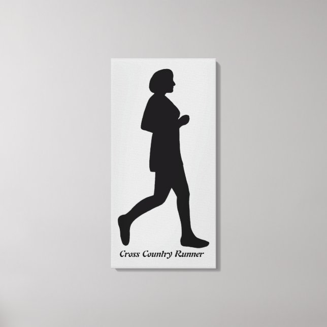 Toile Coureuse Cross Country Féminine Silhouette sur Toi (Recto)