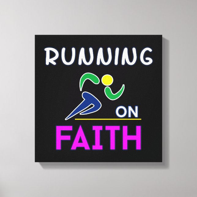 Toile Courir sur la foi Christian Runner (Recto)
