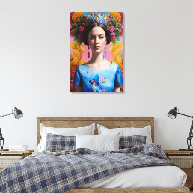 Toile Couronne bleue princesse décontractée (Insitu(Chambre))