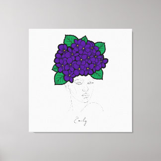Toile Couronne d'art personnalisée avec la fleur de nais