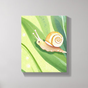 Toile Courrier de l'escargot   Aquarelle Nature