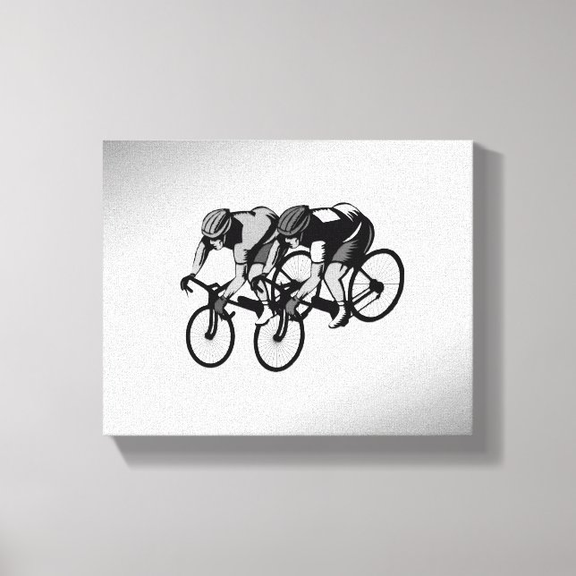 Toile Courses à vélo Argent (Recto)