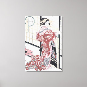 Toile Courtisane d'Ukiyo-e de Japonais avec des