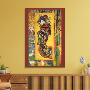 Toile Courtisane japonaise Oiran par Vincent van Gogh