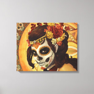 Toile Coussin Dia De Los Muertos