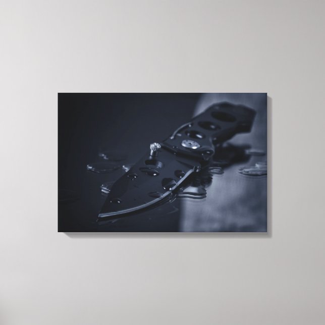 Toile Couteau sur noir (Recto)