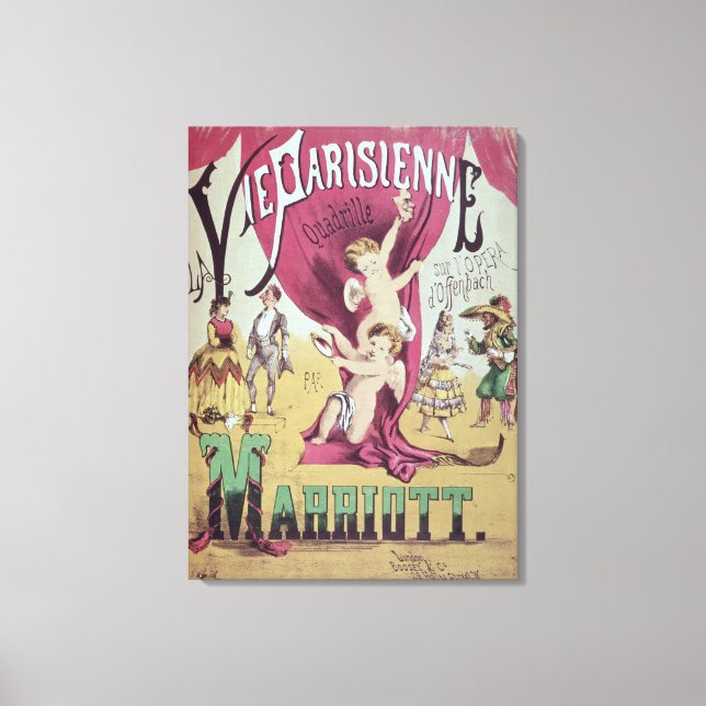 Toile Couverture de la feuille de partition 'La Vie Pari (Recto)