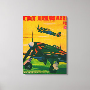 Toile Couverture de magazine d'as de vol 3