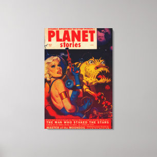 Toile Couverture de magazine d'histoires de planète