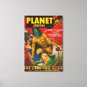 Toile Couverture de magazine d'histoires de planète 5