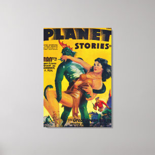 Toile Couverture de magazine d'histoires de planète 6
