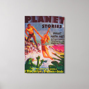 Toile Couverture de magazine d'histoires de planète 7